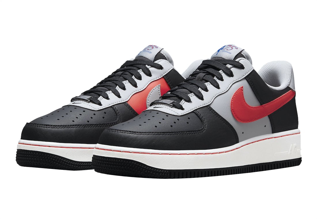 NBA x Nike Air Force 1 Low 75th Anniversary Black Grey - Image 2