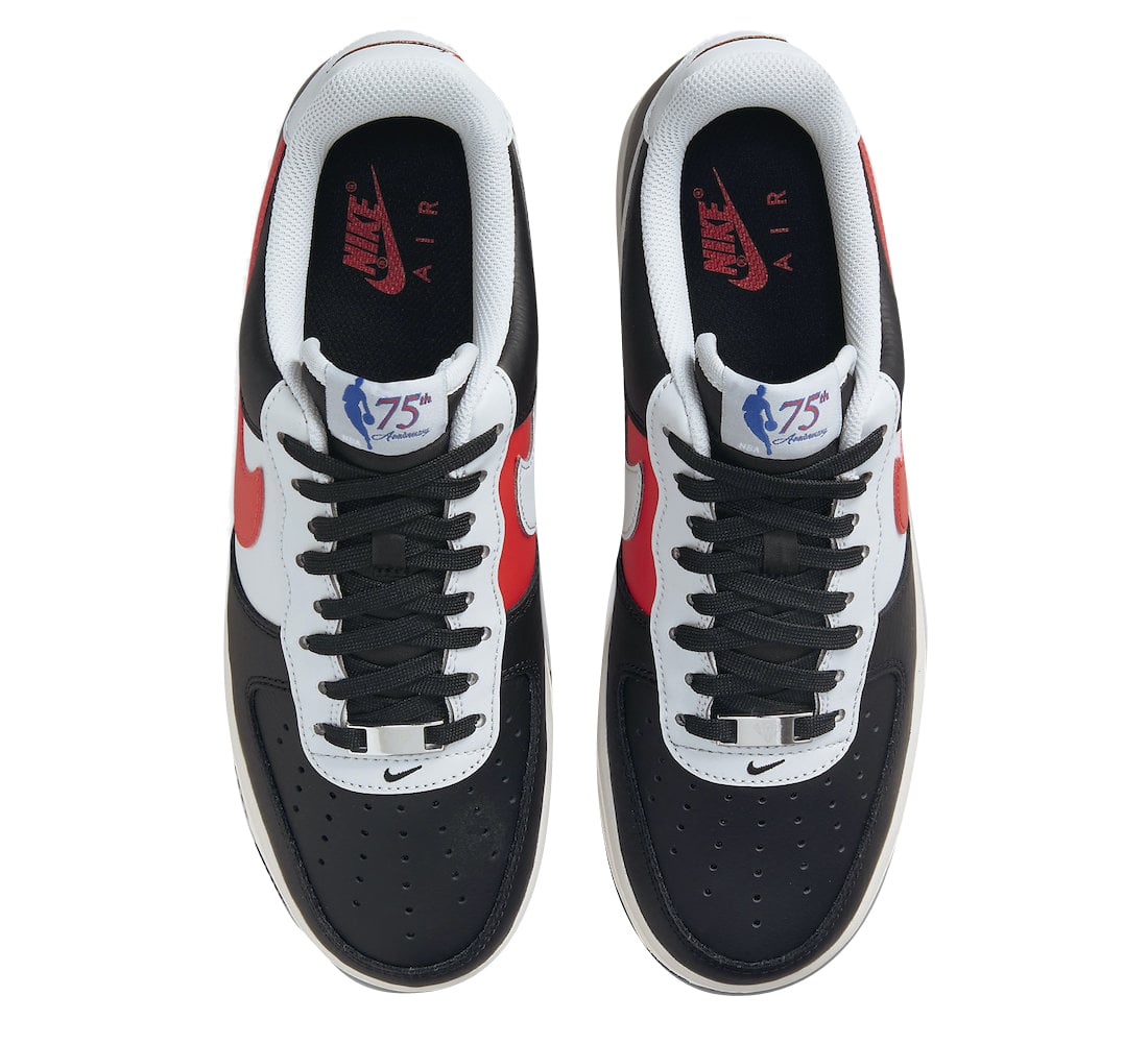 NBA x Nike Air Force 1 Low 75th Anniversary Black Grey - Image 4