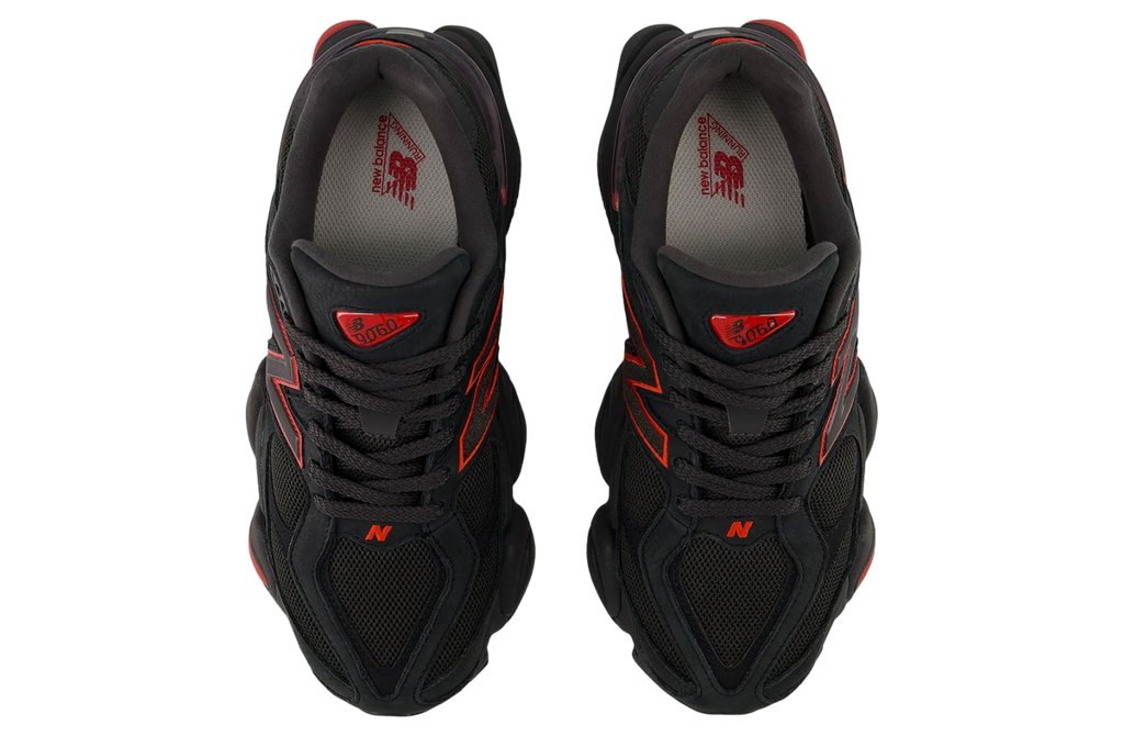 New Balance 9060 Black / Red - Image 3