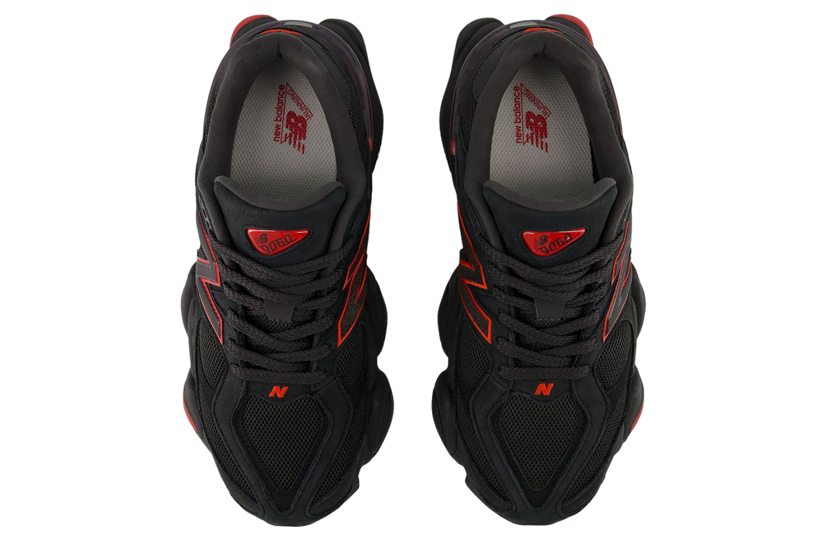 New Balance 9060 Black / Red - Image 3