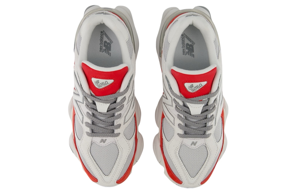 New Balance 9060 White / Red - Image 4