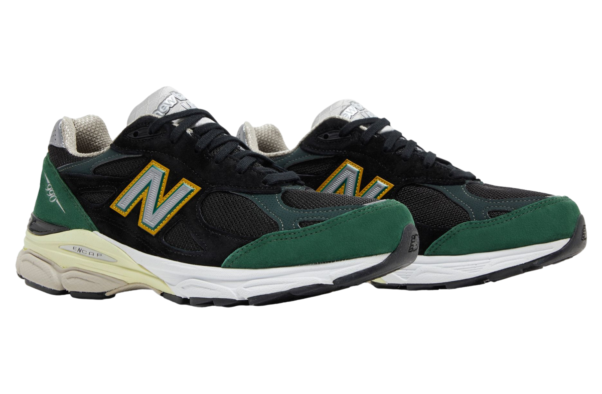 New Balance 990v3 Made In Usa Black Green - Image 5