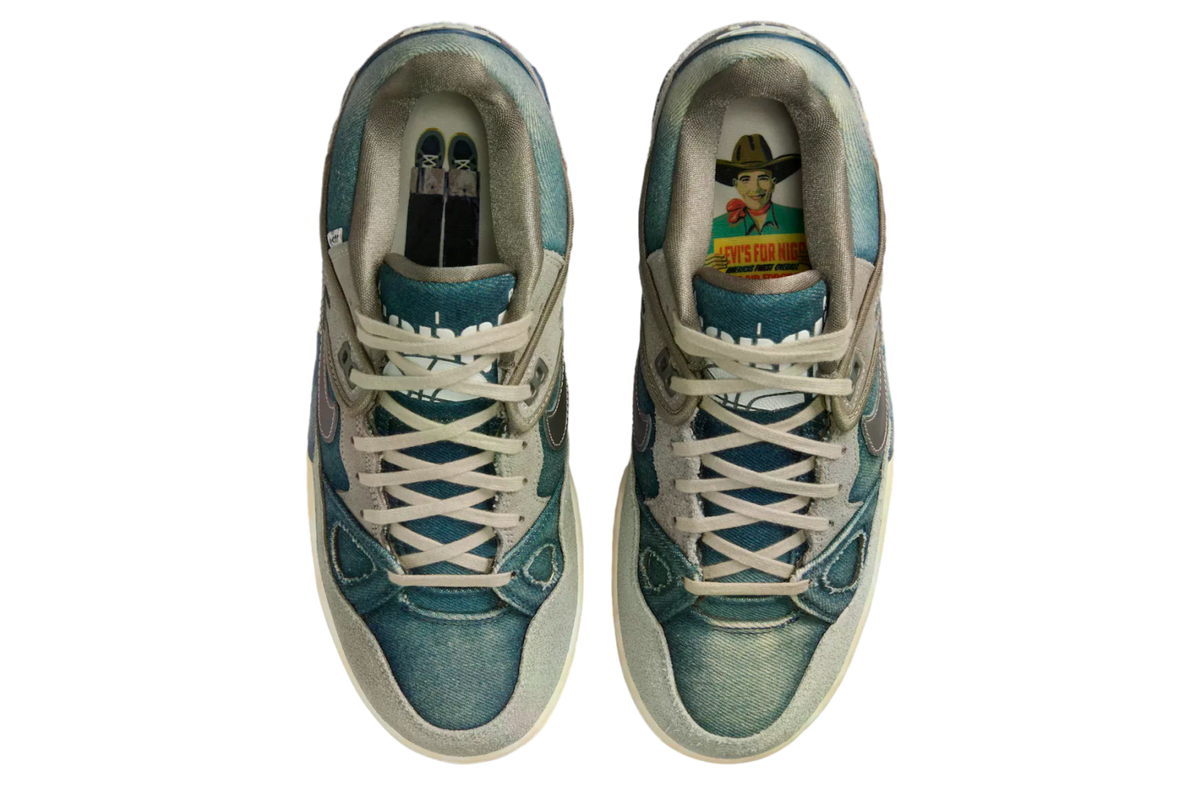 Nigo x Levis x Nike Air Force 3 Low Olive Grey / Summit White - Image 4