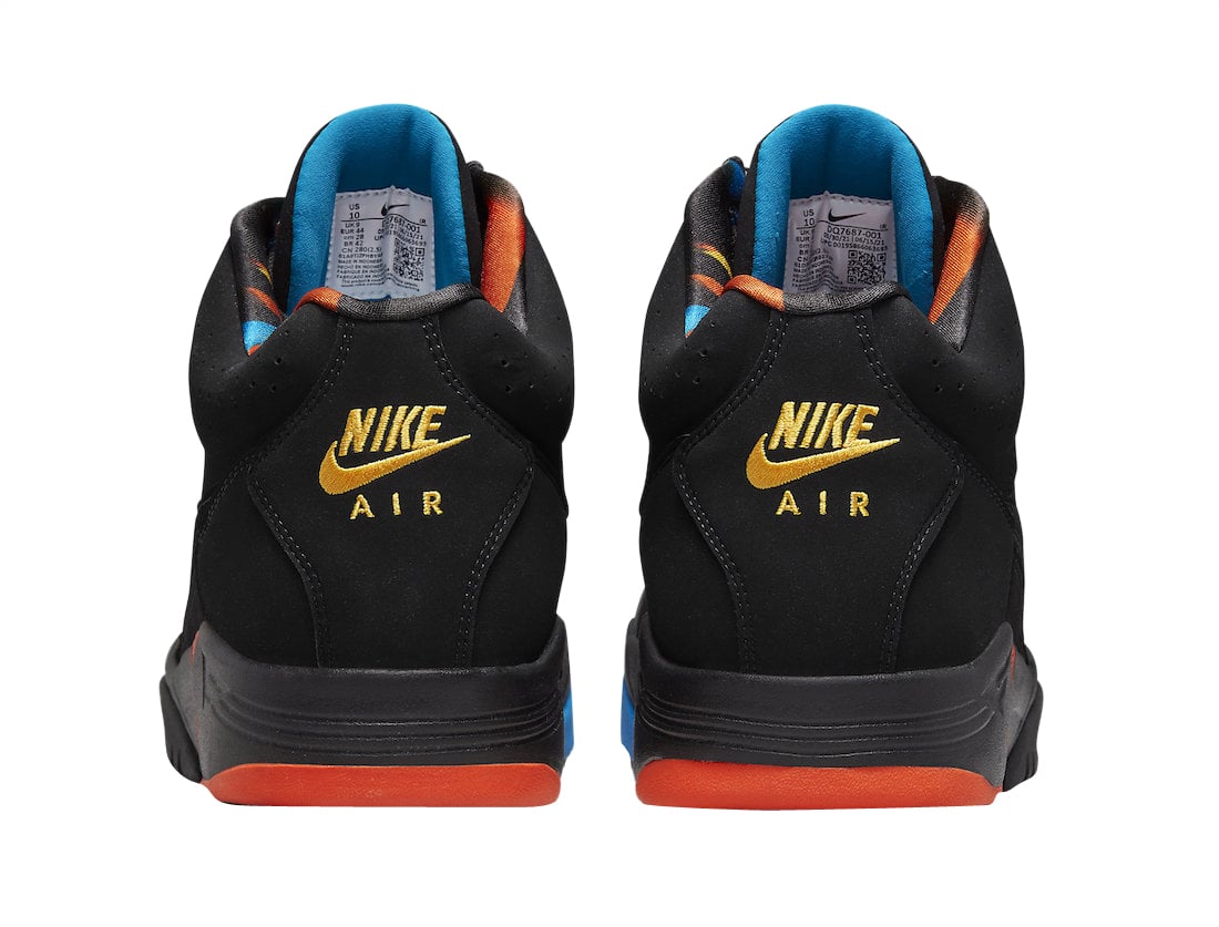 Nike Air Flight Lite Mid Black Team Orange - Image 5