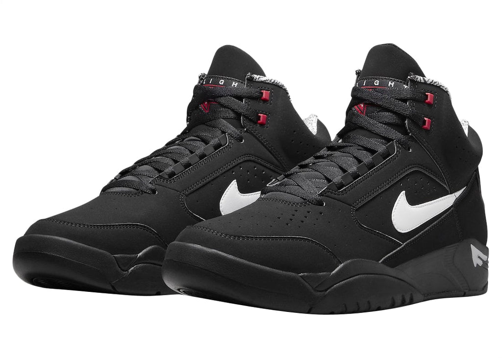Nike Air Flight Lite Mid Black White Varsity Red - Image 2