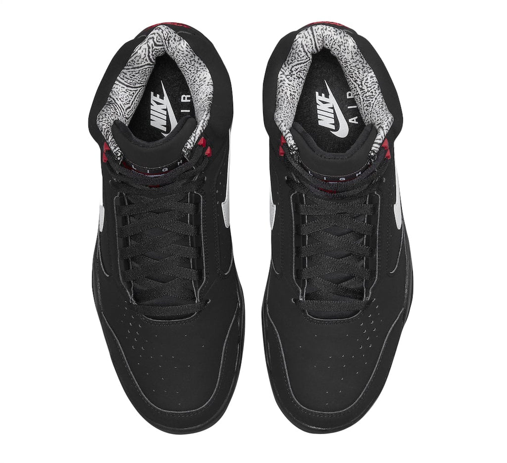 Nike Air Flight Lite Mid Black White Varsity Red - Image 4