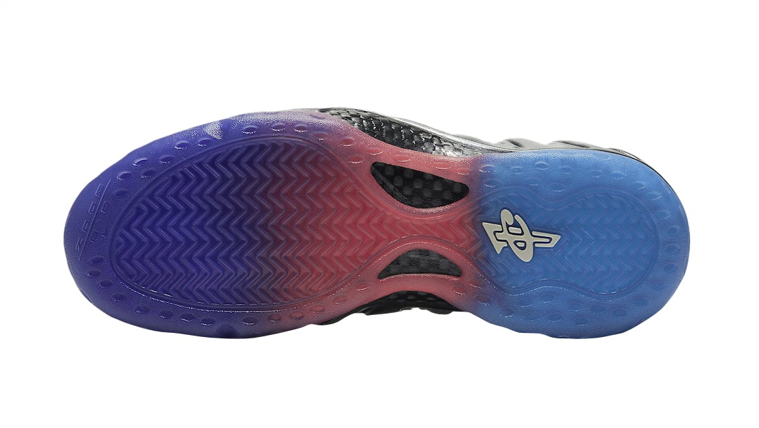 Nike Air Foamposite One Gradient Soles (Black Team Royal) - Image 6