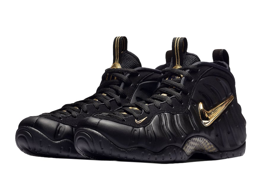 Nike Air Foamposite Pro Black Metallic Gold - Image 2
