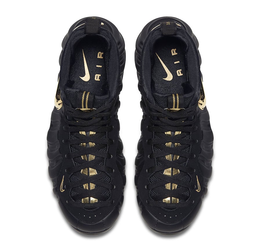 Nike Air Foamposite Pro Black Metallic Gold - Image 4