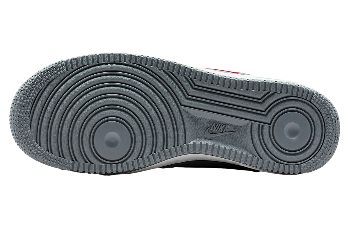 Nike Air Force 1 07 Lv8 Cool Grey / Team Crimson - Image 2