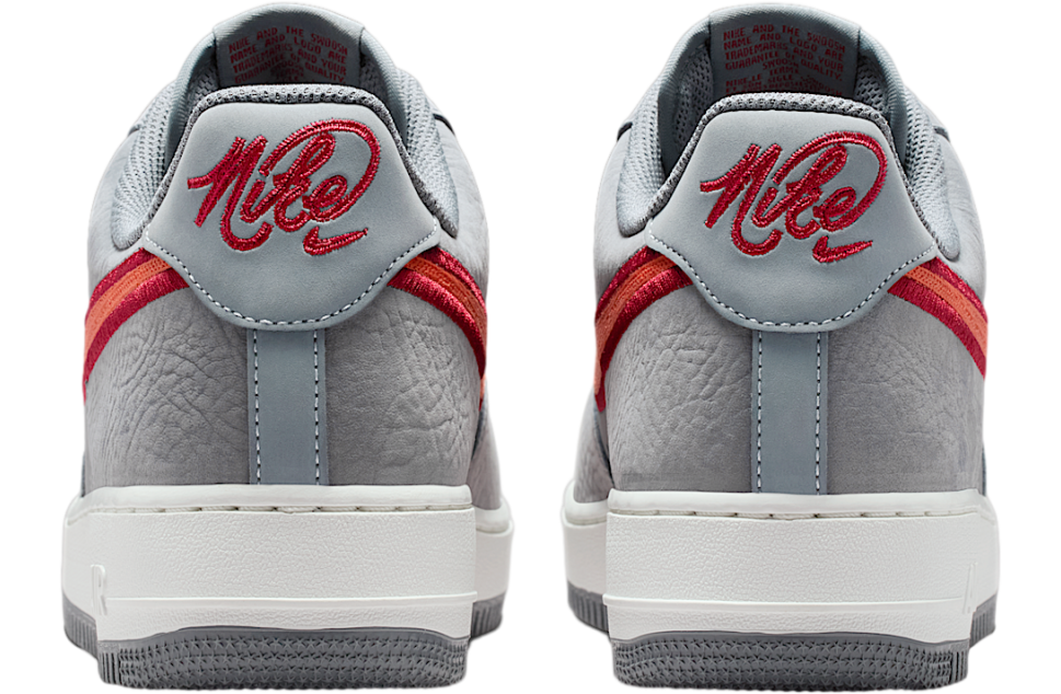 Nike Air Force 1 07 Lv8 Cool Grey / Team Crimson - Image 6