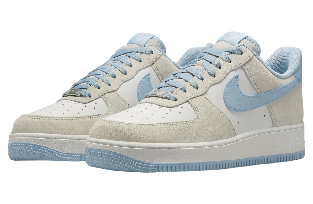 Nike Air Force 1 07 LV8 Light Bone / Light Armory Blue - Image 2