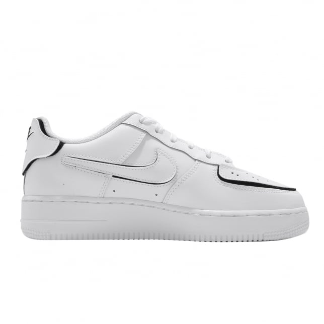 Nike Air Force 1/1 GS White Black - Image 2