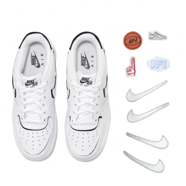 Nike Air Force 1/1 GS White Black - Image 6
