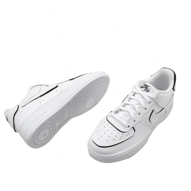 Nike Air Force 1/1 GS White Black - Image 7