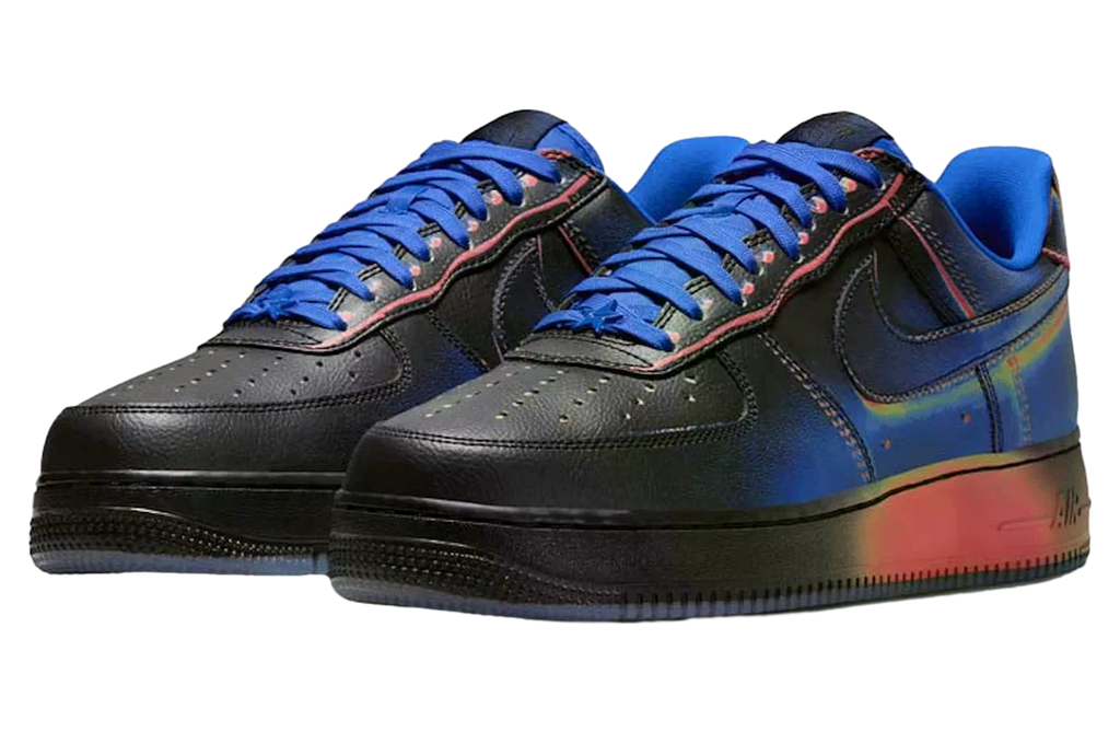Nike Air Force 1 Black / Racer Blue - Image 2
