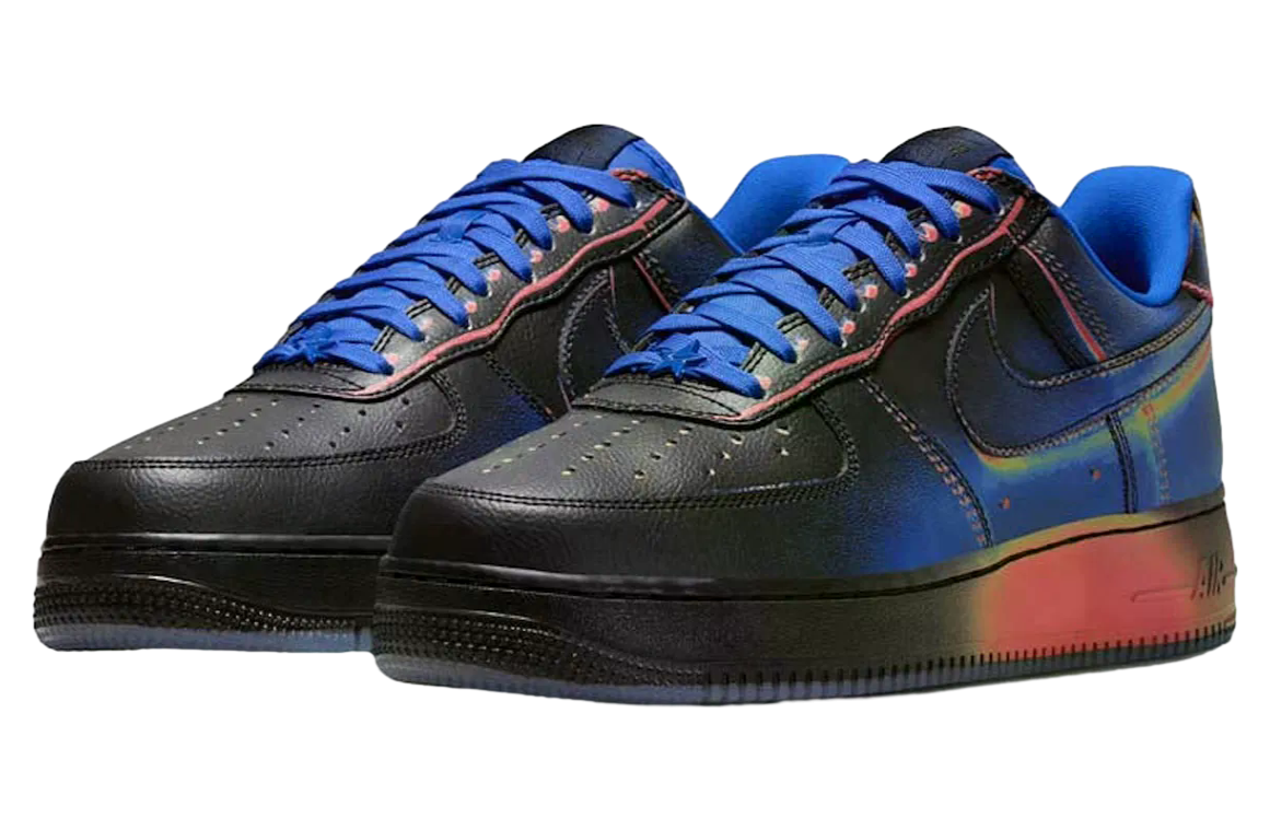 Nike Air Force 1 Black / Racer Blue - Image 2