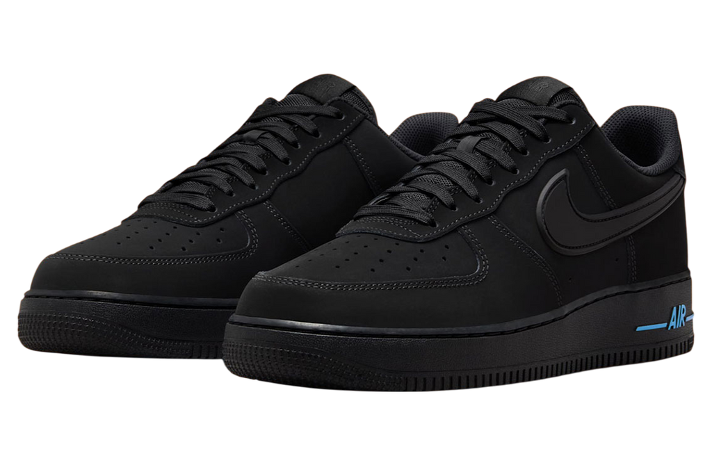 Nike Air Force 1 Low Black / University Blue - Image 2