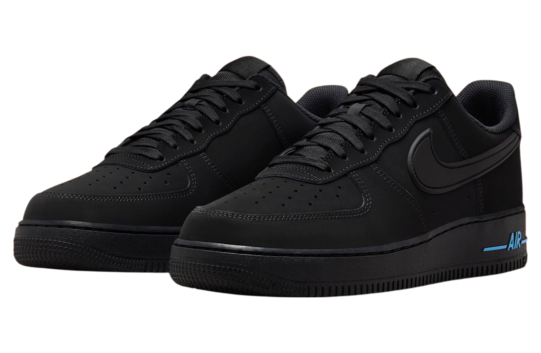 Nike Air Force 1 Low Black / University Blue - Image 2