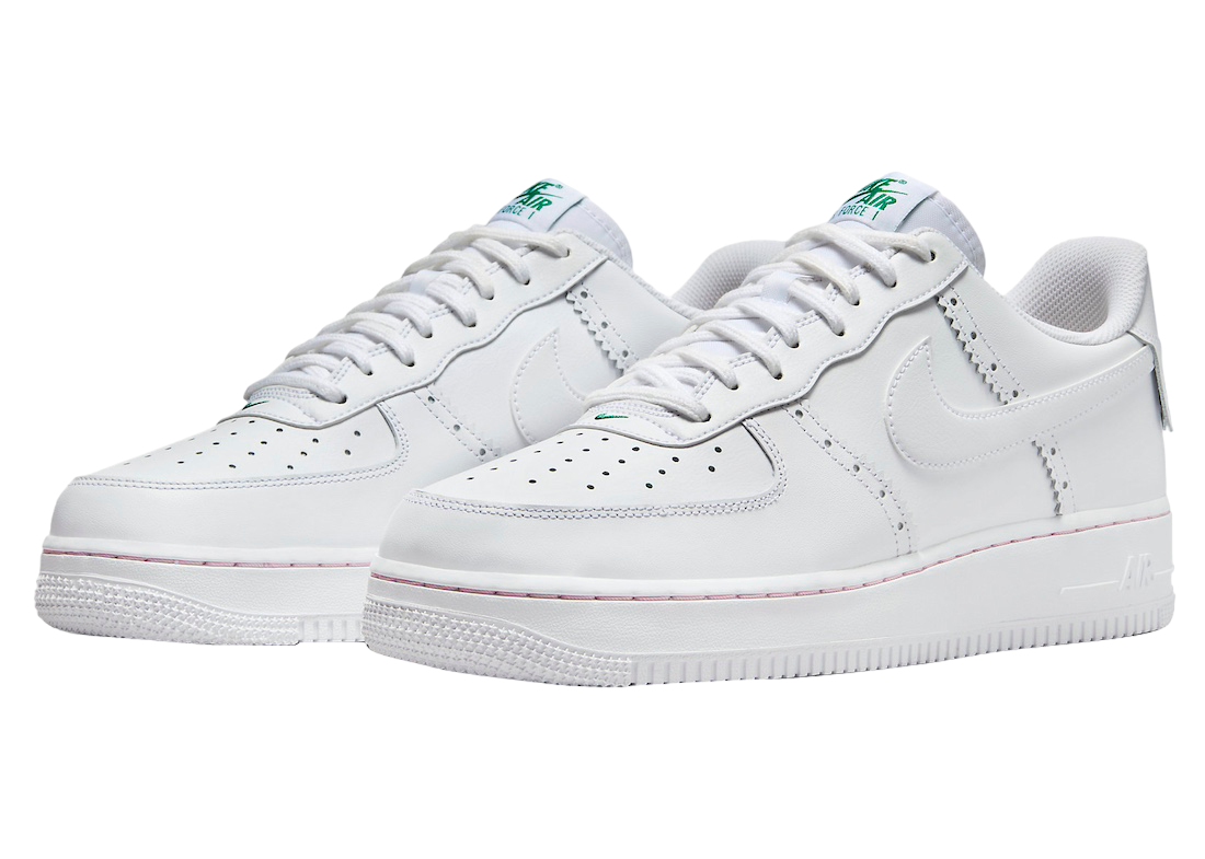 Nike Air Force 1 Low Brogue White - Image 2