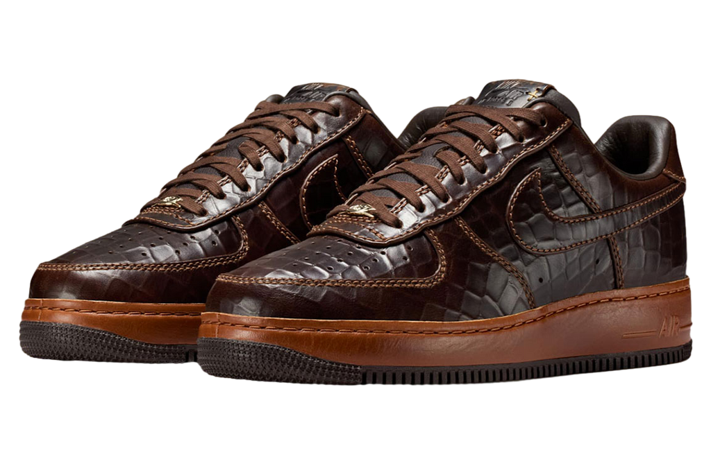 Nike Air Force 1 Low Croc Skin / Fauna Brown - Image 2