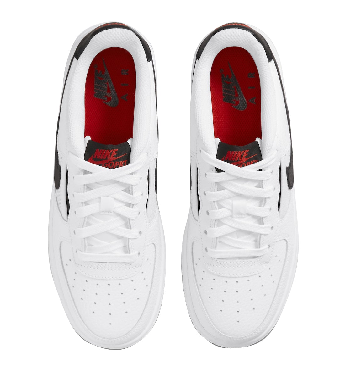 Nike Air Force 1 Low GS Mesh Pocket White Black - Image 3