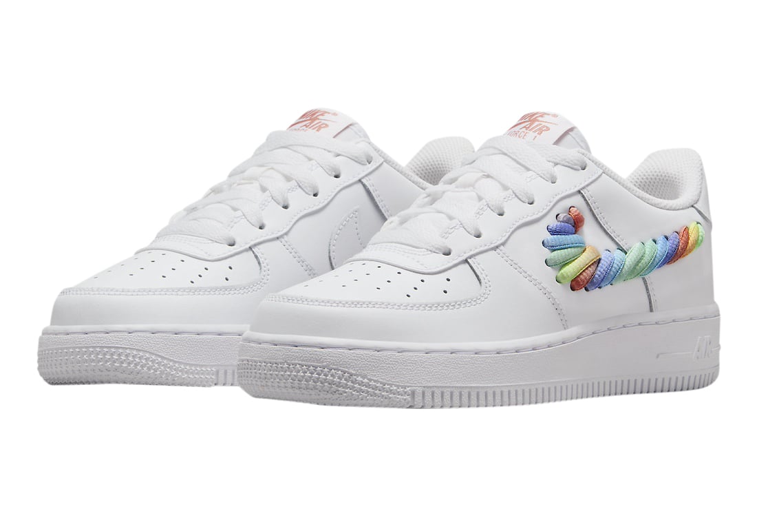 Nike Air Force 1 Low GS Rainbow Swoosh - Image 2