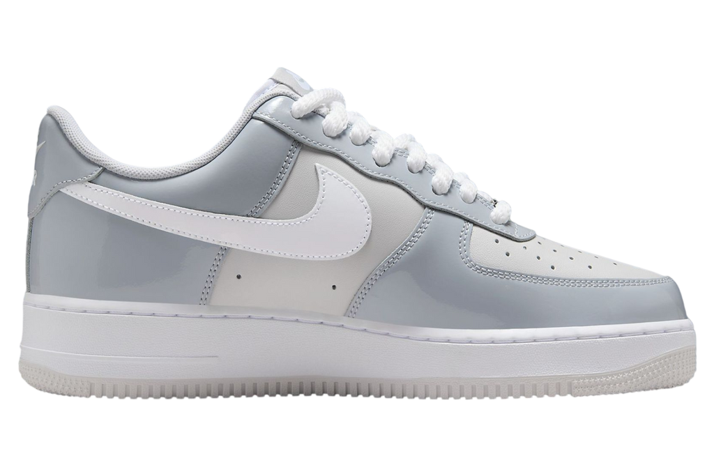 Nike Air Force 1 Low Patent Leather Wolf Grey / Vast Grey - Image 3