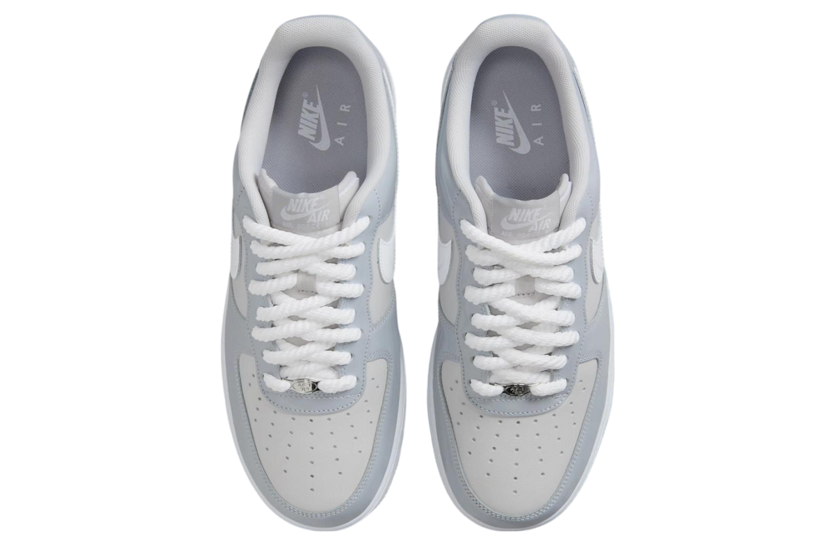 Nike Air Force 1 Low Patent Leather Wolf Grey / Vast Grey - Image 4