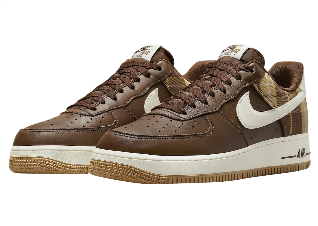 Nike Air Force 1 Low Plaid Cacao - Image 2