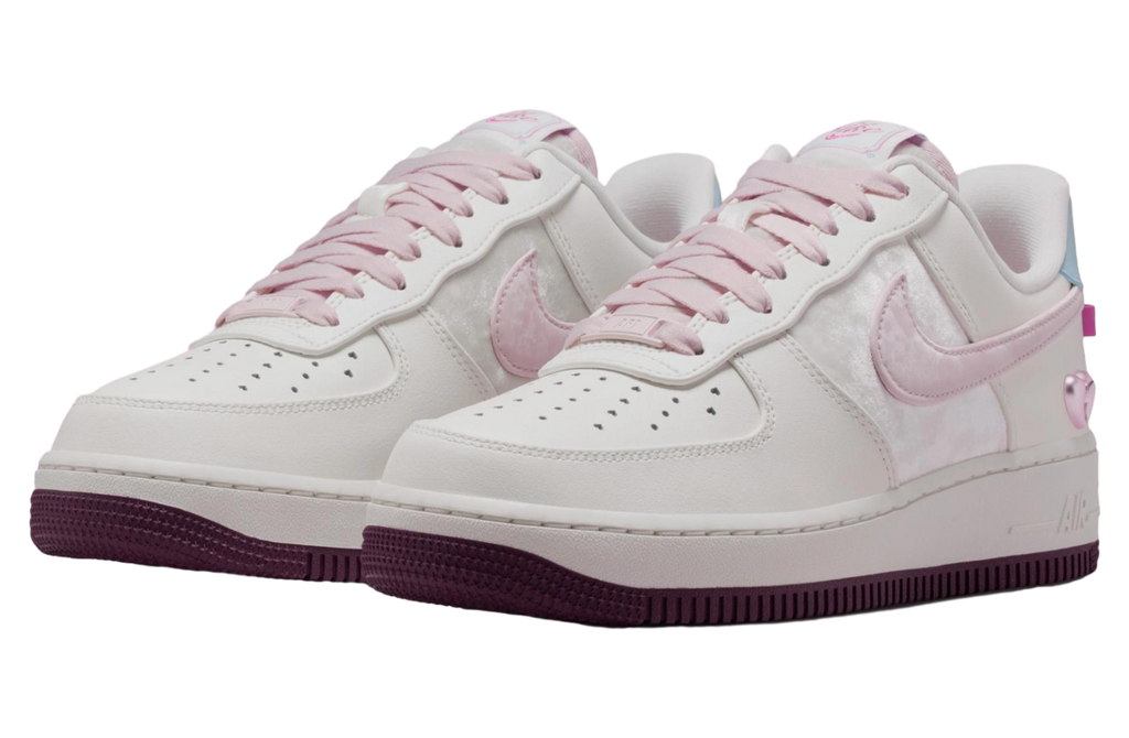 Nike Air Force 1 Low Sail / Light Armory Blue / Silt Red - Image 4