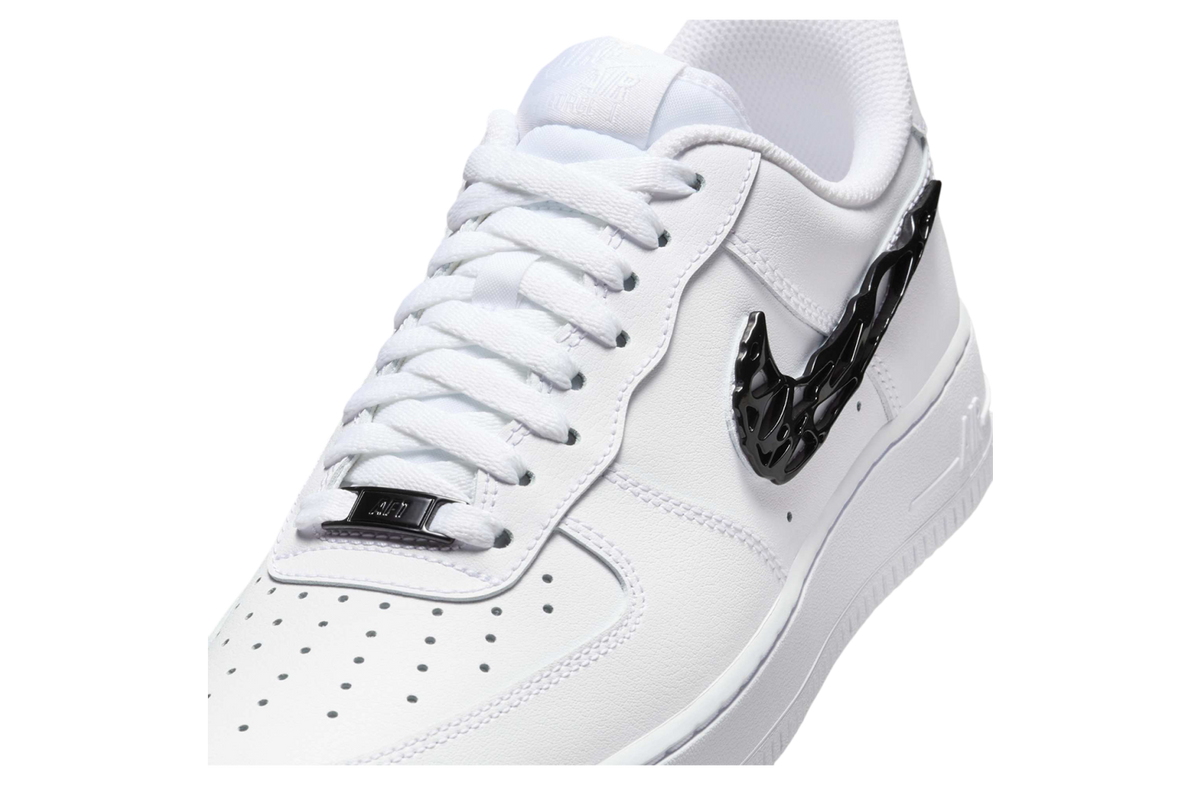 Nike Air Force 1 Low Shredded Metal Swoosh White / Black - Image 7