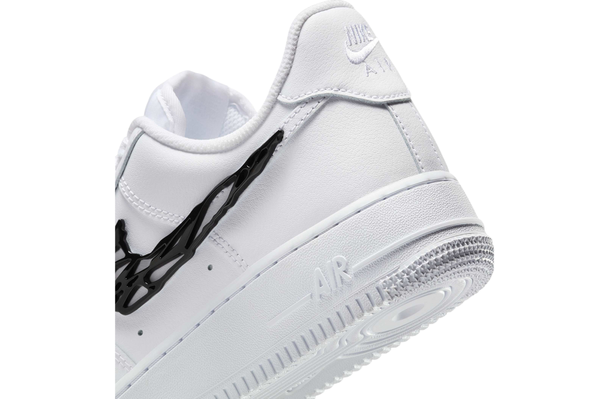 Nike Air Force 1 Low Shredded Metal Swoosh White / Black - Image 8