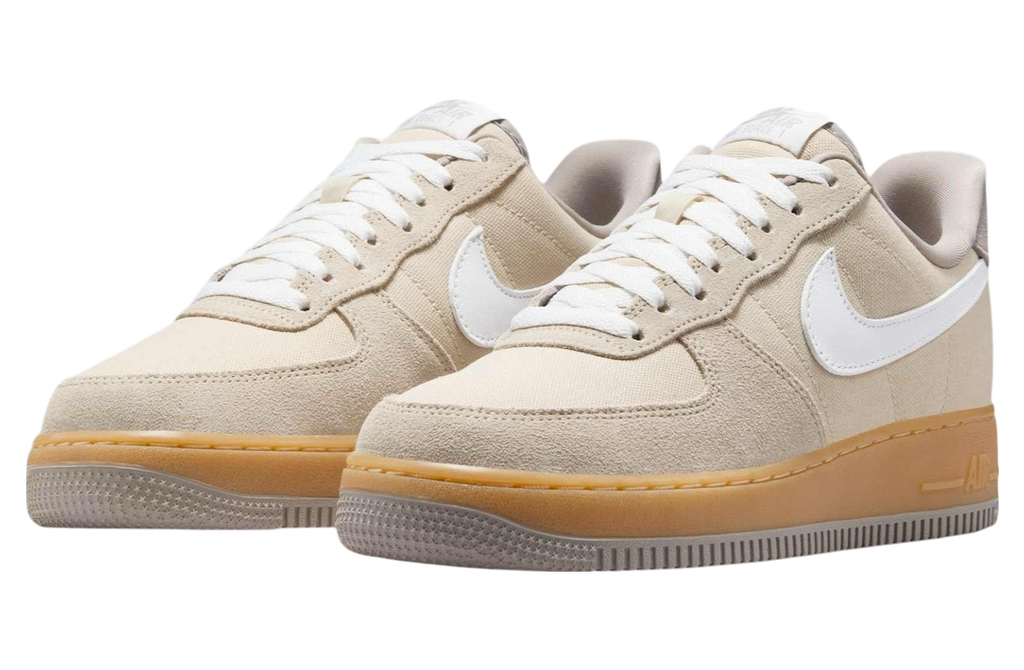 Nike Air Force 1 Low Suede Canvas Khaki - Image 2