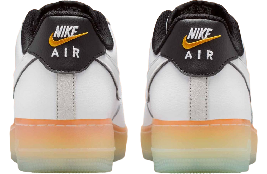 Nike Air Force 1 Low White / Black / Orange Peel - Image 3