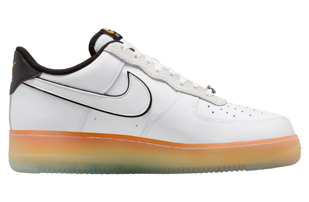 Nike Air Force 1 Low White / Black / Orange Peel - Image 4