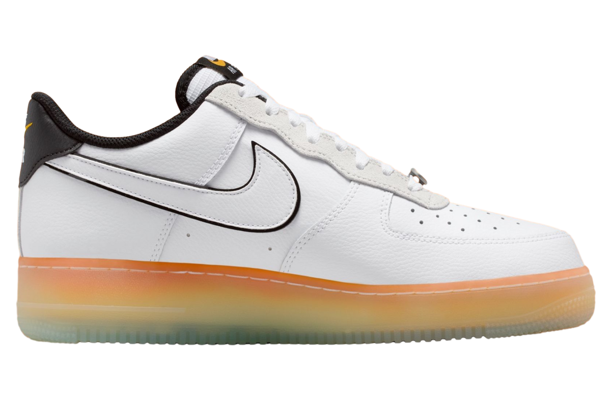 Nike Air Force 1 Low White / Black / Orange Peel - Image 4