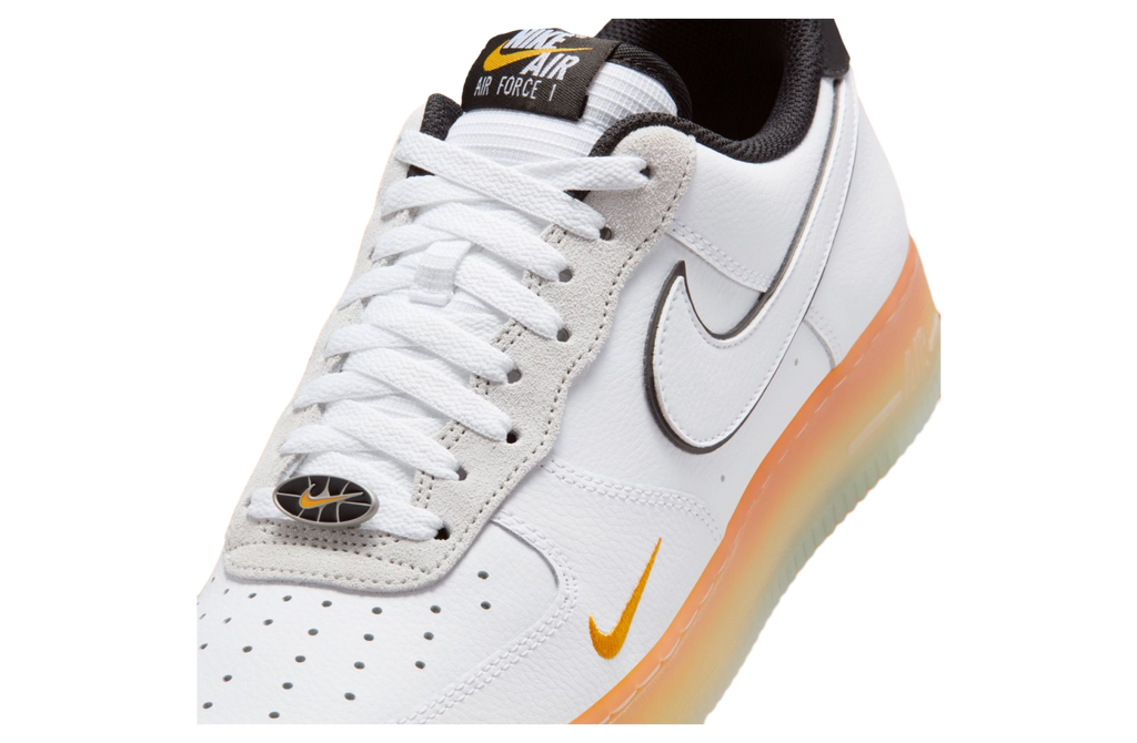 Nike Air Force 1 Low White / Black / Orange Peel - Image 5