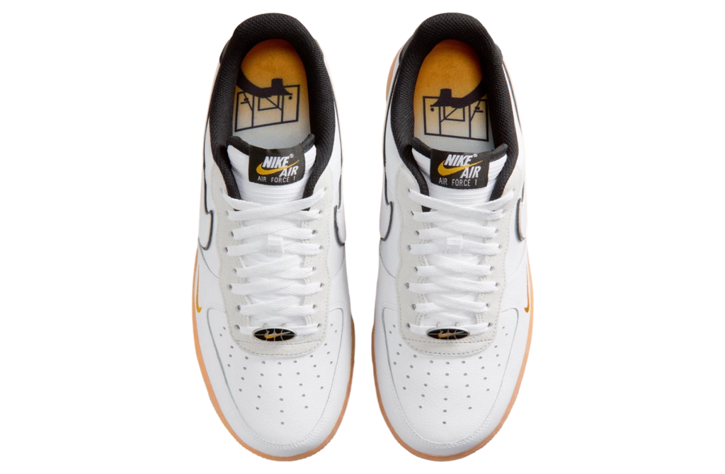 Nike Air Force 1 Low White / Black / Orange Peel - Image 6
