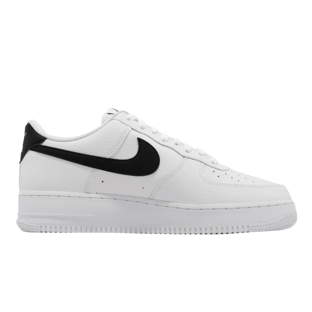 Nike Air Force 1 Low White Black Pebbled Leather - Image 2