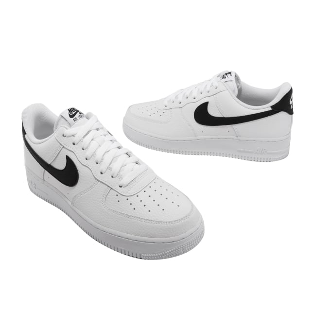 Nike Air Force 1 Low White Black Pebbled Leather - Image 6