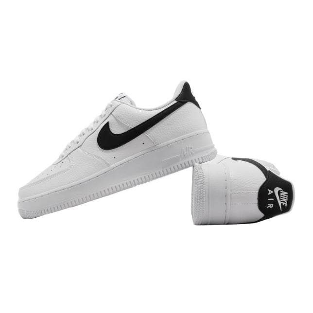 Nike Air Force 1 Low White Black Pebbled Leather - Image 7