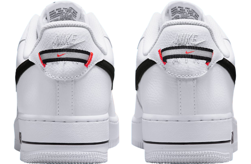 Nike Air Force 1 Low White / Black / Total Orange - Image 5