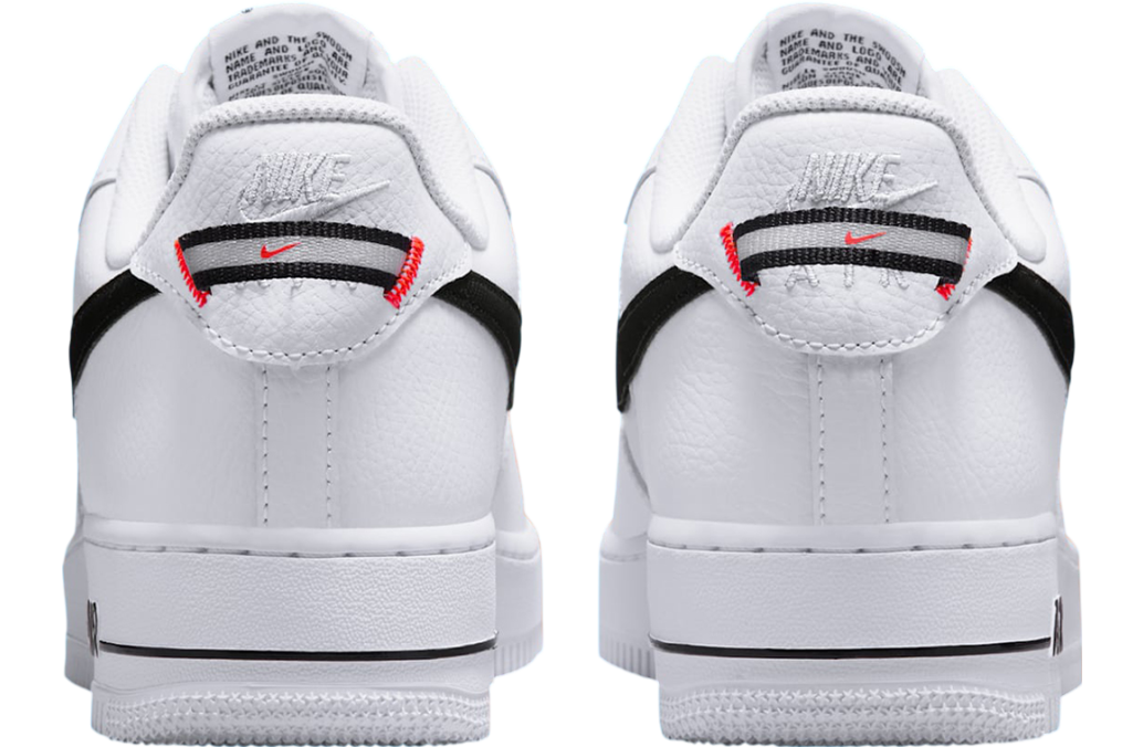 Nike Air Force 1 Low White / Black / Total Orange - Image 5