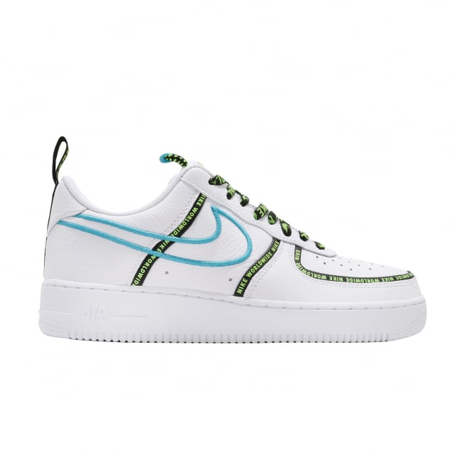 Nike Air Force 1 Low Worldwide White Blue Fury Volt - Image 5