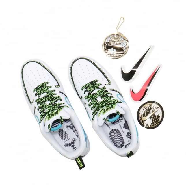Nike Air Force 1 Low Worldwide White Blue Fury Volt - Image 6