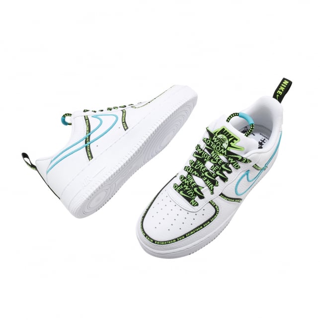 Nike Air Force 1 Low Worldwide White Blue Fury Volt - Image 7