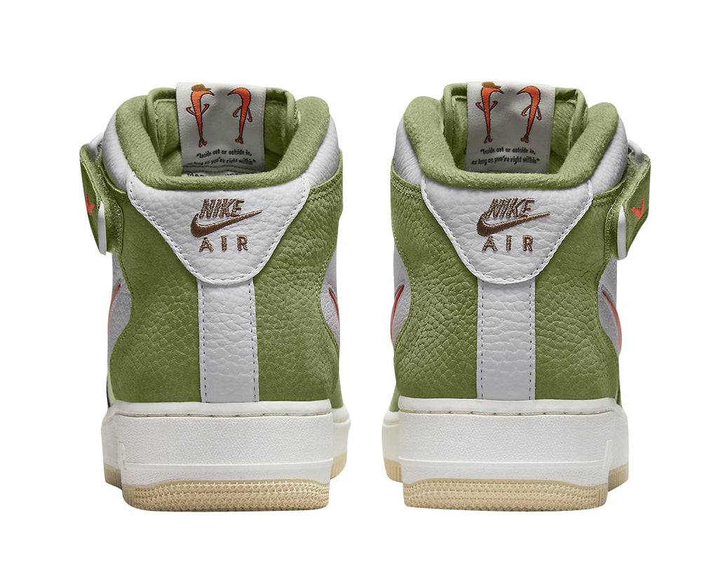 Nike Air Force 1 Mid Olive Green Total Orange - Image 4