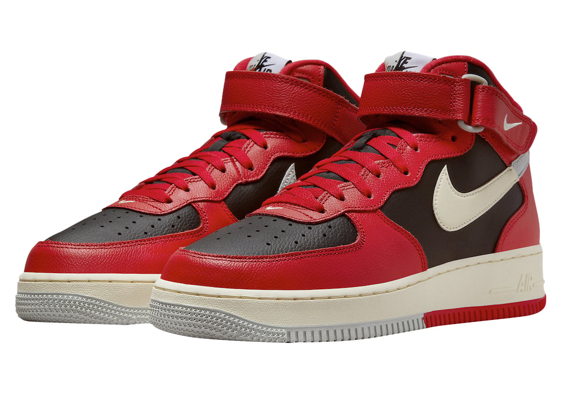 Nike Air Force 1 Mid Split Black Red - Image 2