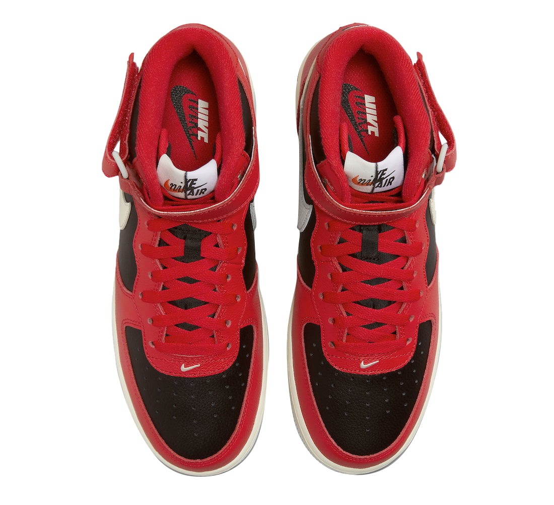 Nike Air Force 1 Mid Split Black Red - Image 4